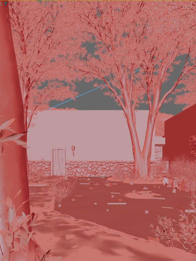 Clay render — modelado 3D sin materiales, etapa de verificación arquitectónica