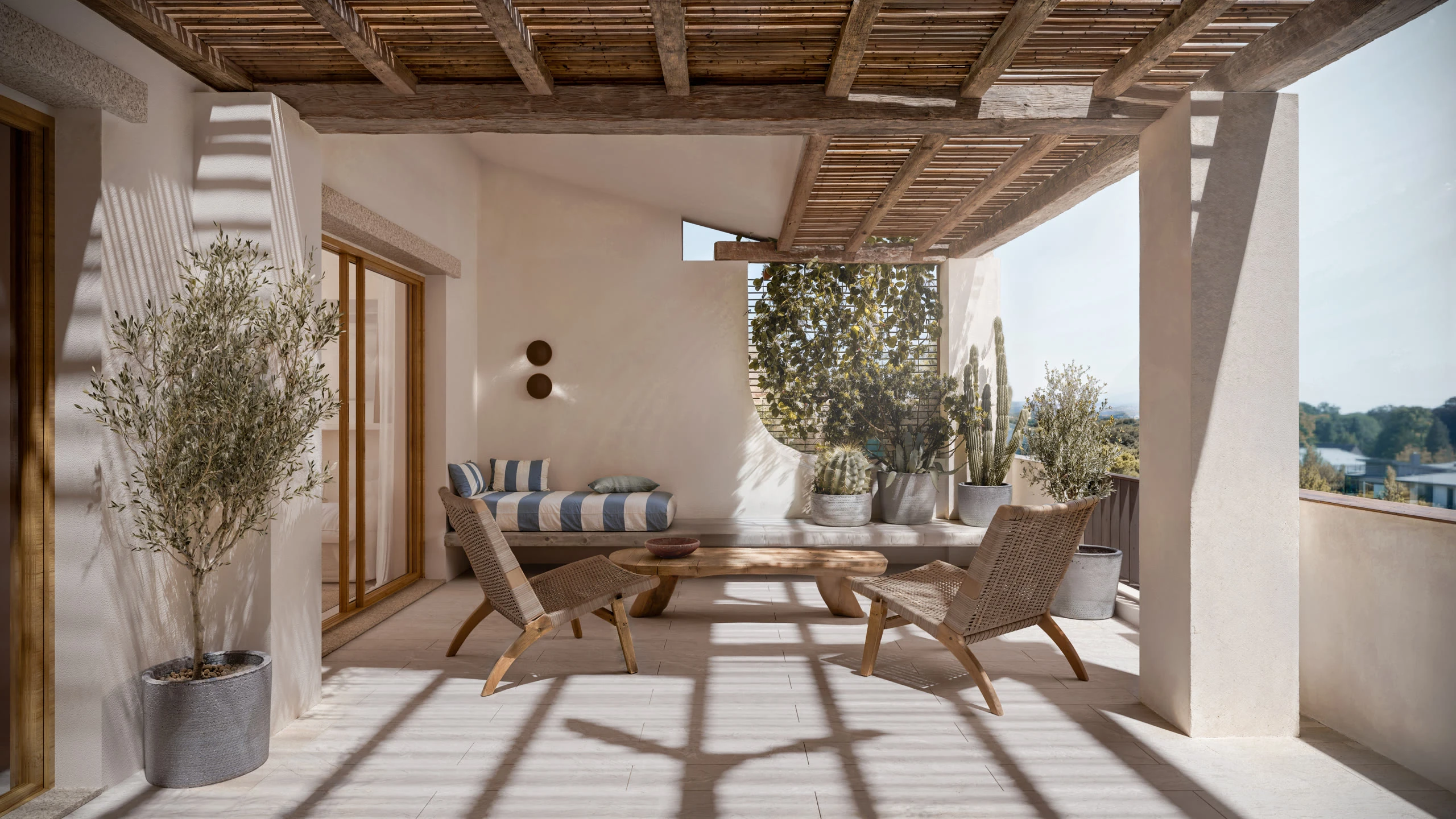 Render arquitectónico · Altura · vivienda unifamiliar mediterránea · Sardegna Italia · Arcando Visual