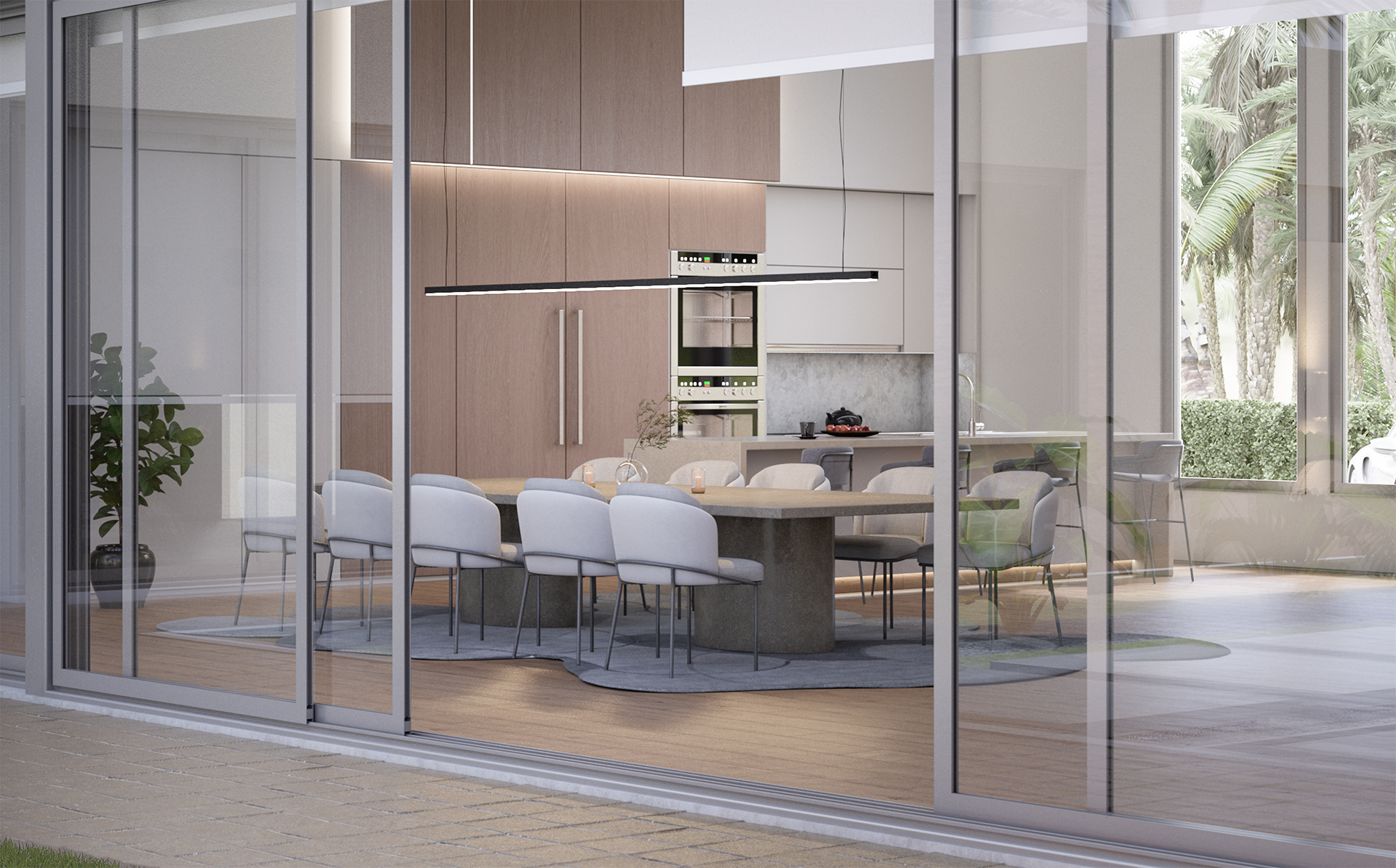 Canal House — comedor, vista interior