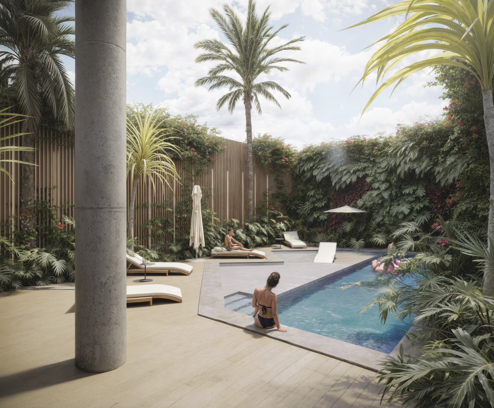 Krystal Park Tower — pileta y solárium, amenities