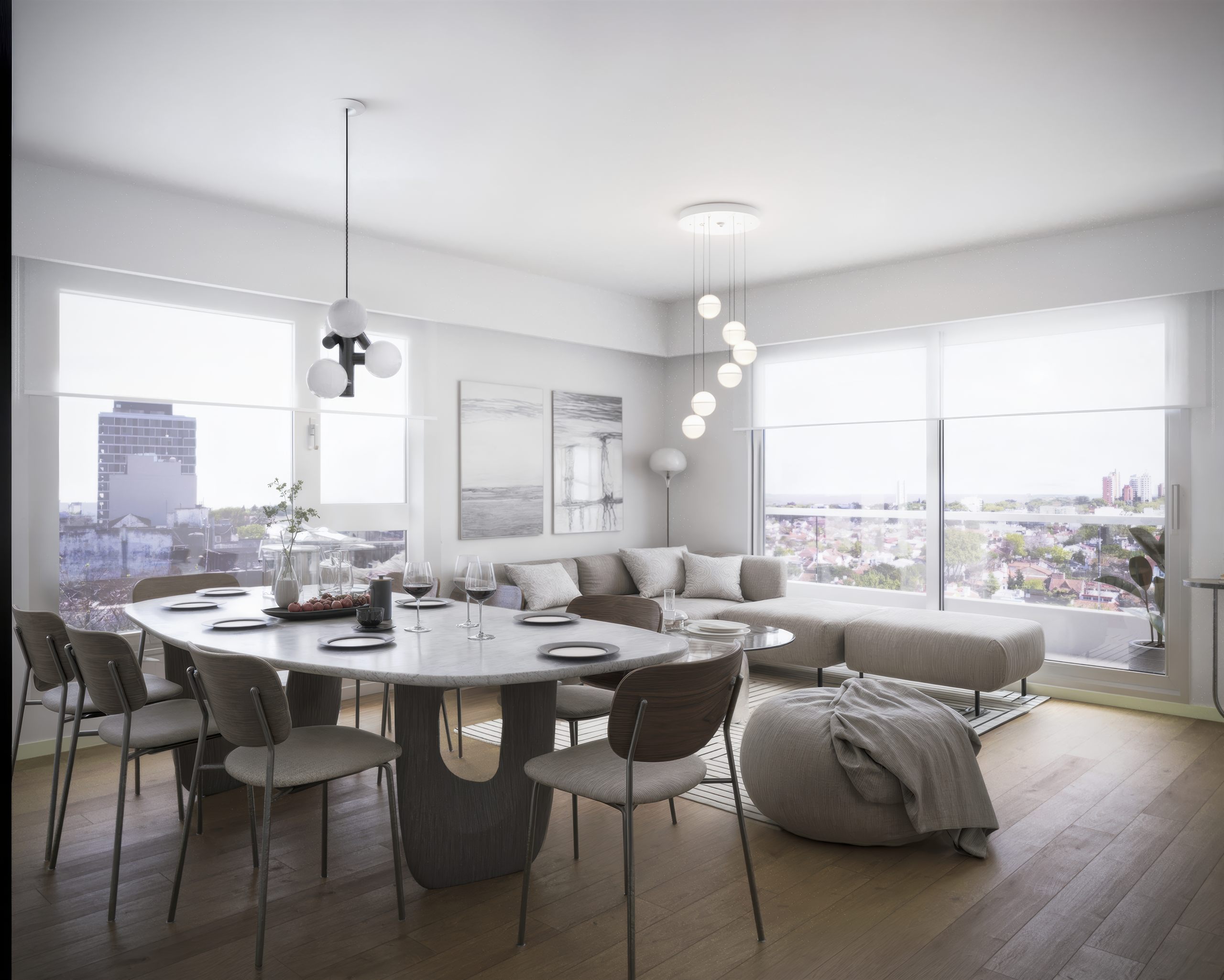 Krystal Park Tower — living 2 ambientes