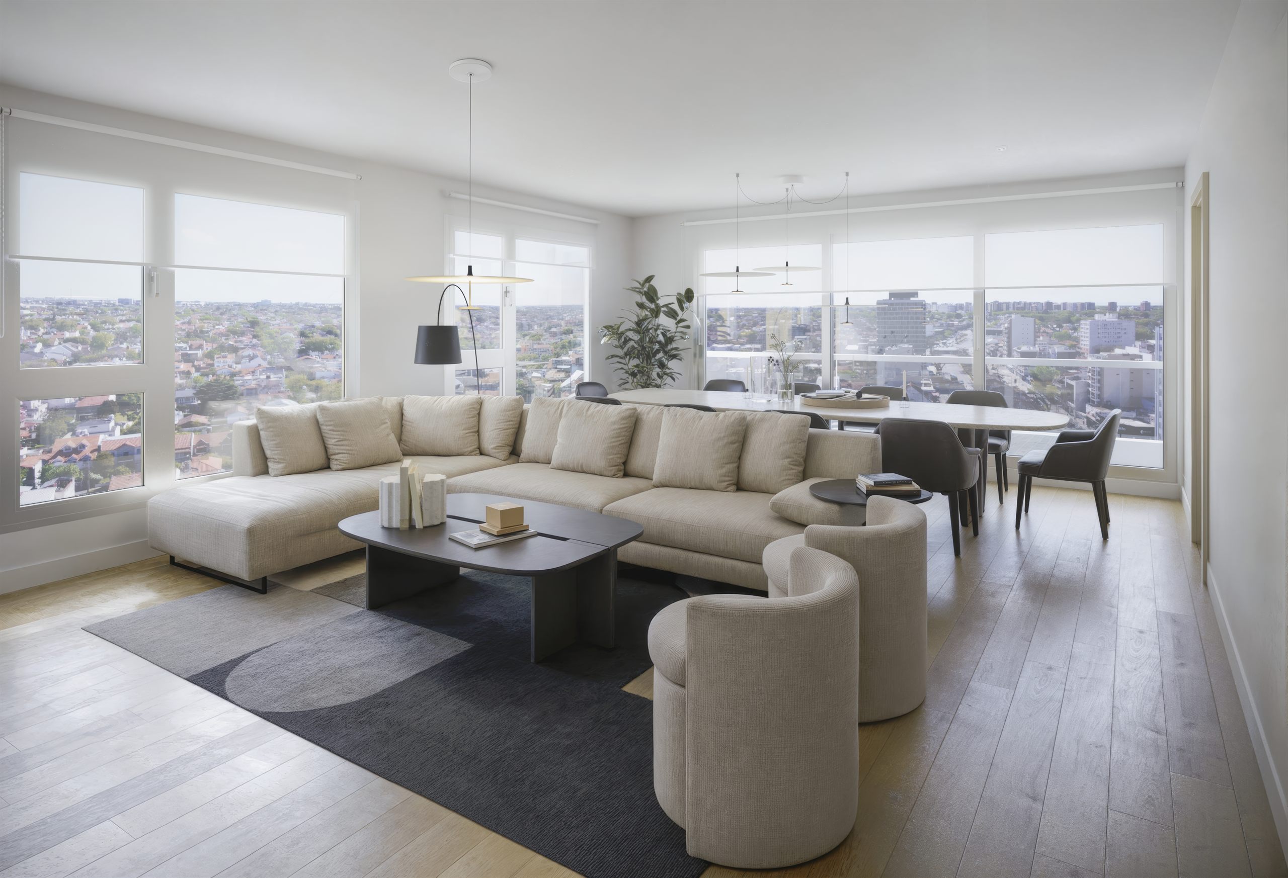 Krystal Park Tower — living panorámico, pisos altos