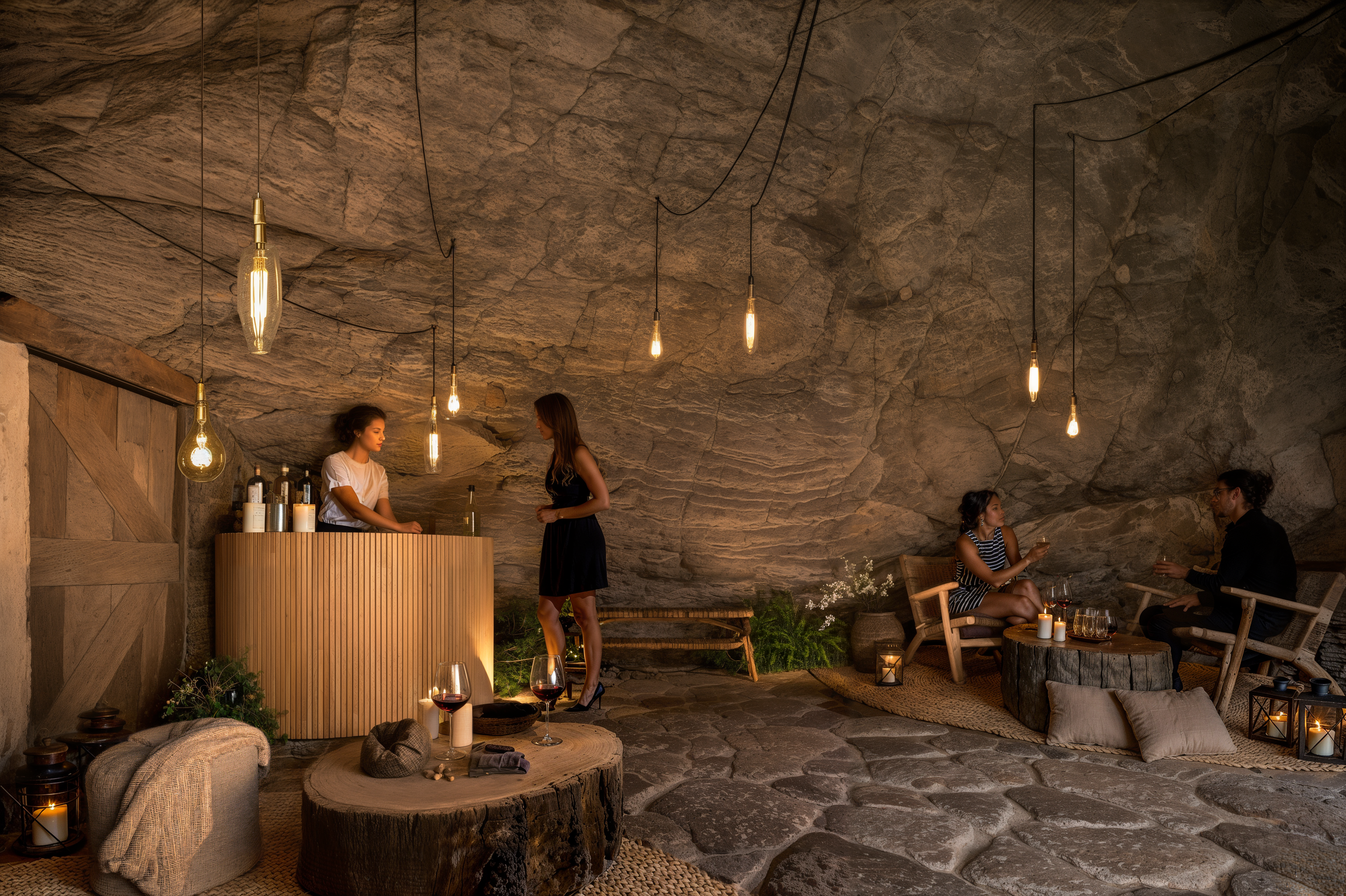 Rocca — gruta, ambientación