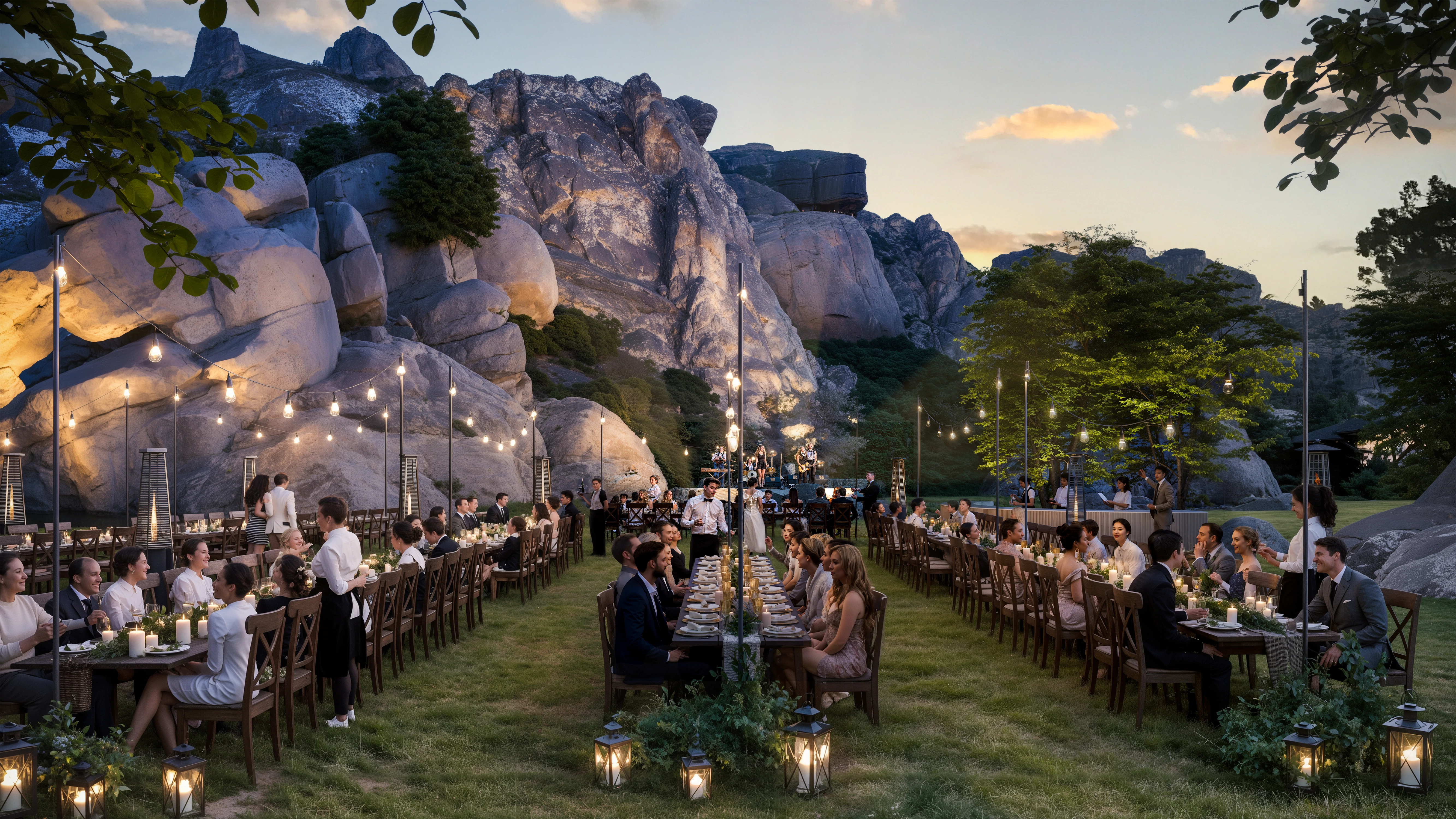 Render arquitectónico · Rocca · escenografía de evento · Sardegna Italia · Arcando Visual