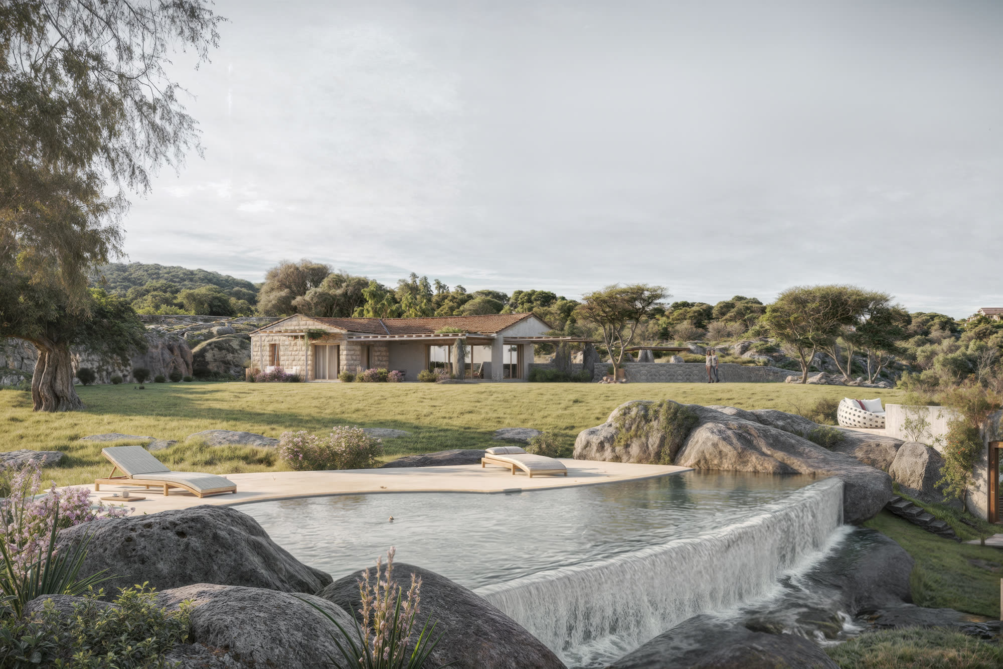 Stazzu — pileta y terraza exterior