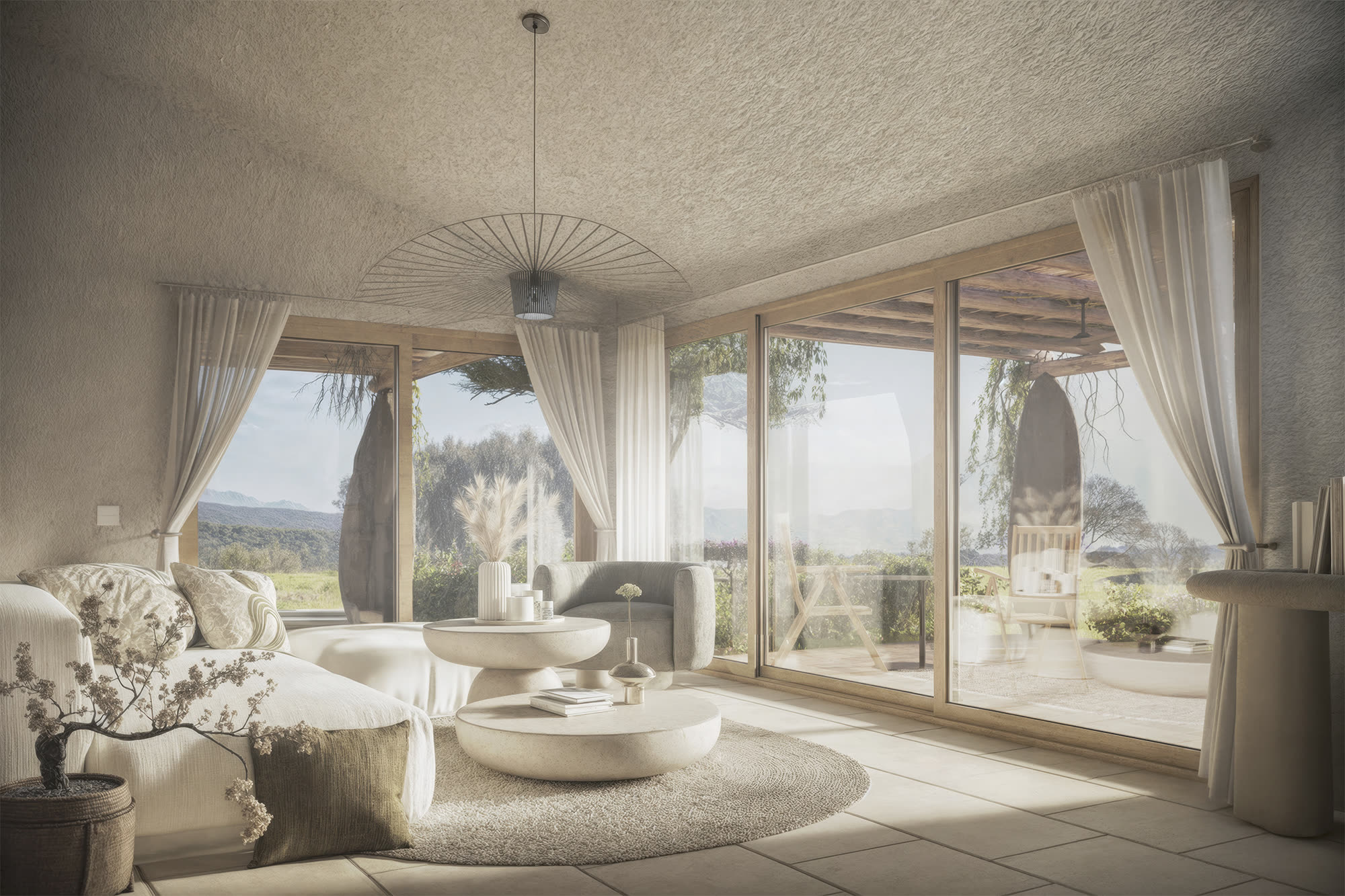 Stazzu — interior, materialidad cálida