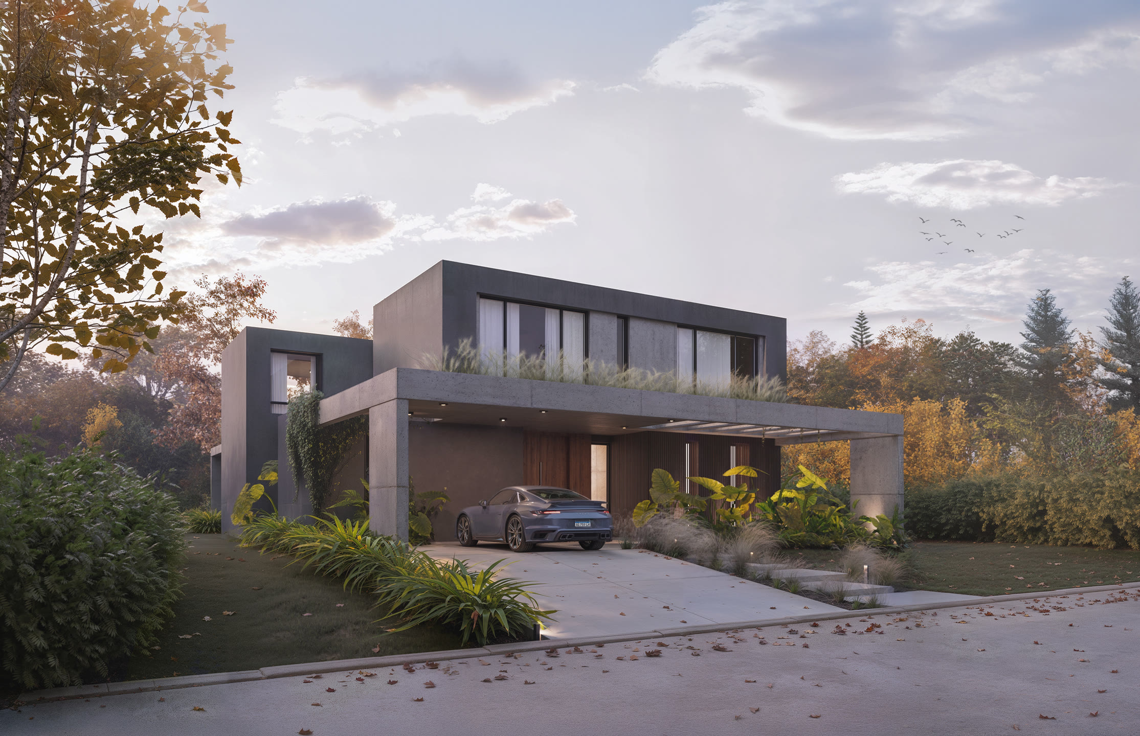 TyE — vivienda unifamiliar al atardecer · Rosario